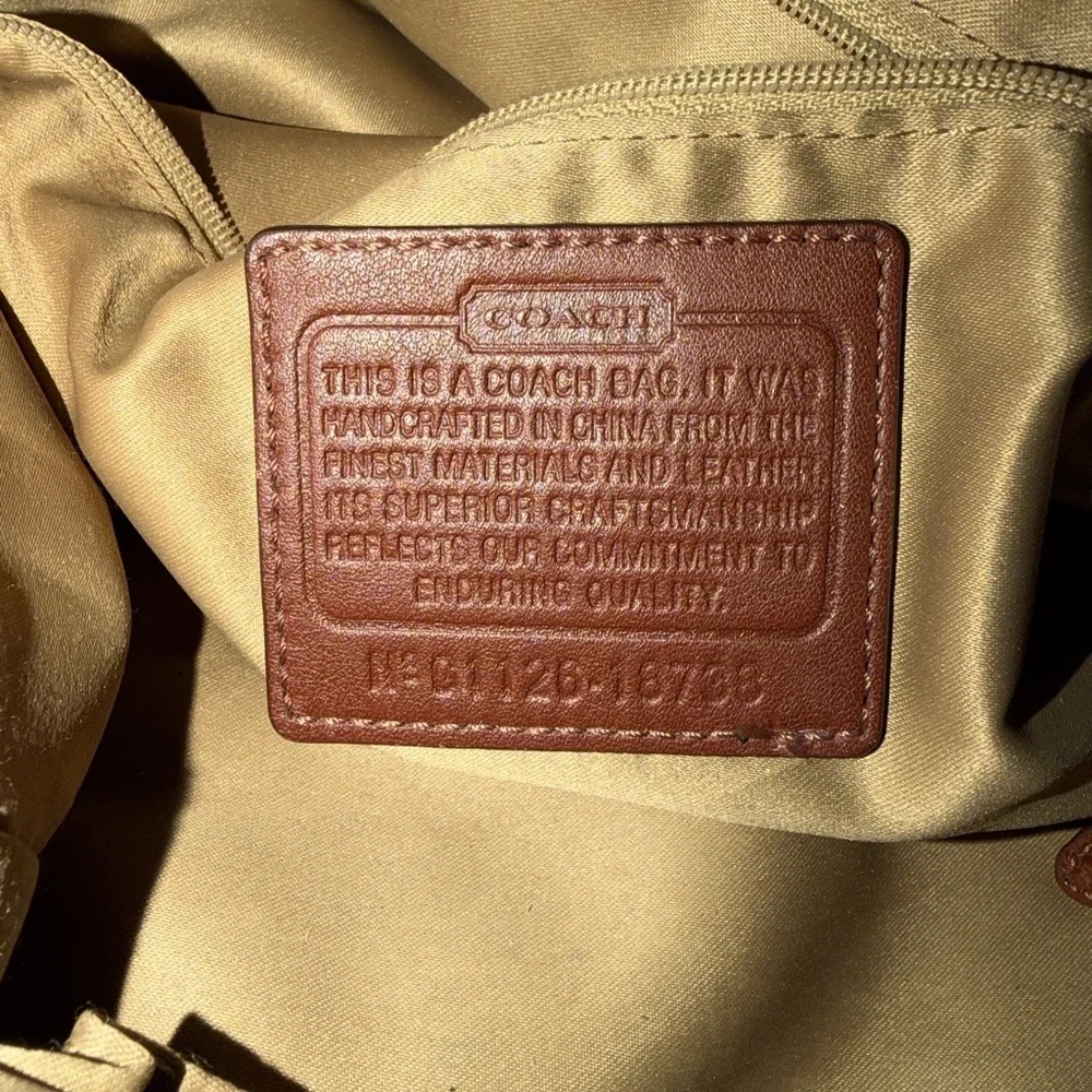 Coach Tan and Brown Signature Tote - Picture 11 of 12